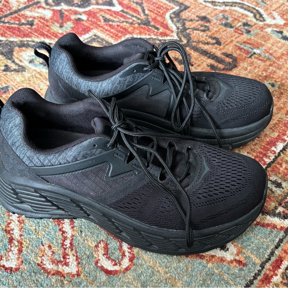 Hoka One One Black Athletic Shoes with Cushioned Midsole